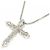 Autre Marque Collana a Croce in Platino e Diamante Argento - vista 4
