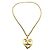 Pendente a cuore CC in metallo di Chanel D'oro