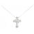 Autre Marque Collana con croce di diamante in oro bianco Au750 Argento