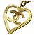 Pendente a cuore CC in metallo di Chanel D'oro - vista 3
