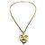 Pendente a cuore CC in metallo di Chanel D'oro