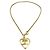 Pendente a cuore CC in metallo di Chanel D'oro