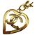 Pendente a cuore CC in metallo di Chanel D'oro - vista 2