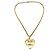 Pendente a cuore CC in metallo di Chanel D'oro