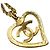 Pendente a cuore CC in metallo di Chanel D'oro - vista 4