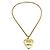 Pendente Cuore CC Chanel in metallo D'oro