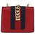 Borsa a spalla mini Gucci Sylvie Chain in pelle Rosso - vista 2