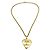 Pendente a cuore CC in metallo di Chanel D'oro