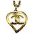 Pendente a cuore CC in metallo di Chanel D'oro - vista 2