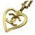 Pendente a cuore CC in metallo di Chanel D'oro - vista 3