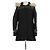 Claudie Pierlot Abrigo de piel negro