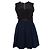 Miu Miu, Vestido plisado y drapeado Negro Azul