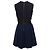 Miu Miu, Vestido plisado y drapeado Negro Azul - vista 2