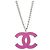 Pendente Chanel CC in metallo Argento - vista 2