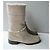 CHANEL Hellbeige Wildlederstiefel mit Schafsleinen Größe 40 IT - Ansicht 2