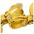 Chanel Vintage CC Heart Cut Out Drop Clip-On Metal D'oro - vista 3