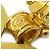 Chanel Vintage CC Heart Cut Out Drop Clip-On Metal D'oro - vista 4