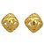 Chanel CC Rhombus Clip-On Metal D'oro