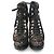 Botines de plataforma de piel de ternera leopardo Alaïa Castaño Gris - vista 2