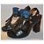 Sandali Chloé in pelle neri e blu con frange taglia 37 Nero - vista 2