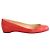 Christian Louboutin Bailarinas de cuero rojas