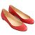 Christian Louboutin Bailarinas de cuero rojas - vista 3