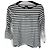 Camicia Chanel a Righe in Cotone Bianco e Blu Navy