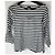 Camicia Chanel a Righe in Cotone Bianco e Blu Navy - vista 2