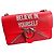 Borsa Pinko Love in pelle di vitello rossa e camoscio Rosso