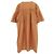 Hermès Vestido corto Bohemian Hermes Vestido de algodón 40 Castaño - vista 2