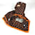 Sciarpa Grande Louis Vuitton in Lana e Seta Marrone Arancione - vista 11