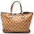 Borsa tote Gucci Paglia GG Sunset Marrone Multicolore