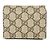 Billetera compacta Gucci GG Supreme Heart Logo Roja Beige - vista 2