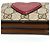 Billetera compacta Gucci GG Supreme Heart Logo Roja Beige - vista 5