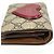 Billetera compacta Gucci GG Supreme Heart Logo Roja Beige - vista 7