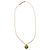 Pendente Chanel Vintage CC Ball in metallo e smalto Beige