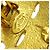 Chanel Vintage Flower Clip-On Metal D'oro - vista 4