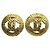 Clip auricolari Chanel CC in metallo D'oro