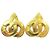 Herz aus vergoldetem Material mit CC-Logo von Chanel Golden
