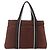 Hermès Troca Horizontal Tote aus Canvas MM Braun - Ansicht 2
