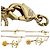 Collana con motivo floreale Chanel Coco Mark D'oro Metallico - vista 3