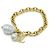 Bracelet Damier Perle Louis Vuitton Doré Métallisé