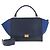 Céline Celine Trapeze Medium Lederhandtasche Blau