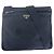 Bolsa de ombro em nylon tessuto com logo triangular Prada Preto
