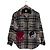 Camicia Moschino in lana a quadri e cuore Multicolore