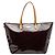Borsa a spalla/tote bag Louis Vuitton Monogram Vernis Bellevue GM Bordò Porpora