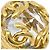 Chanel CC Round Metal and Crystal D'oro - vista 3