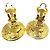 Chanel Vintage CC Round Clip-On Metal Small D'oro - vista 2