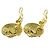 Chanel Vintage CC Round Clip-On Metal Small D'oro - vista 3