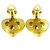 Chanel Vintage CC Heart Clip-On Metal Small D'oro - vista 2